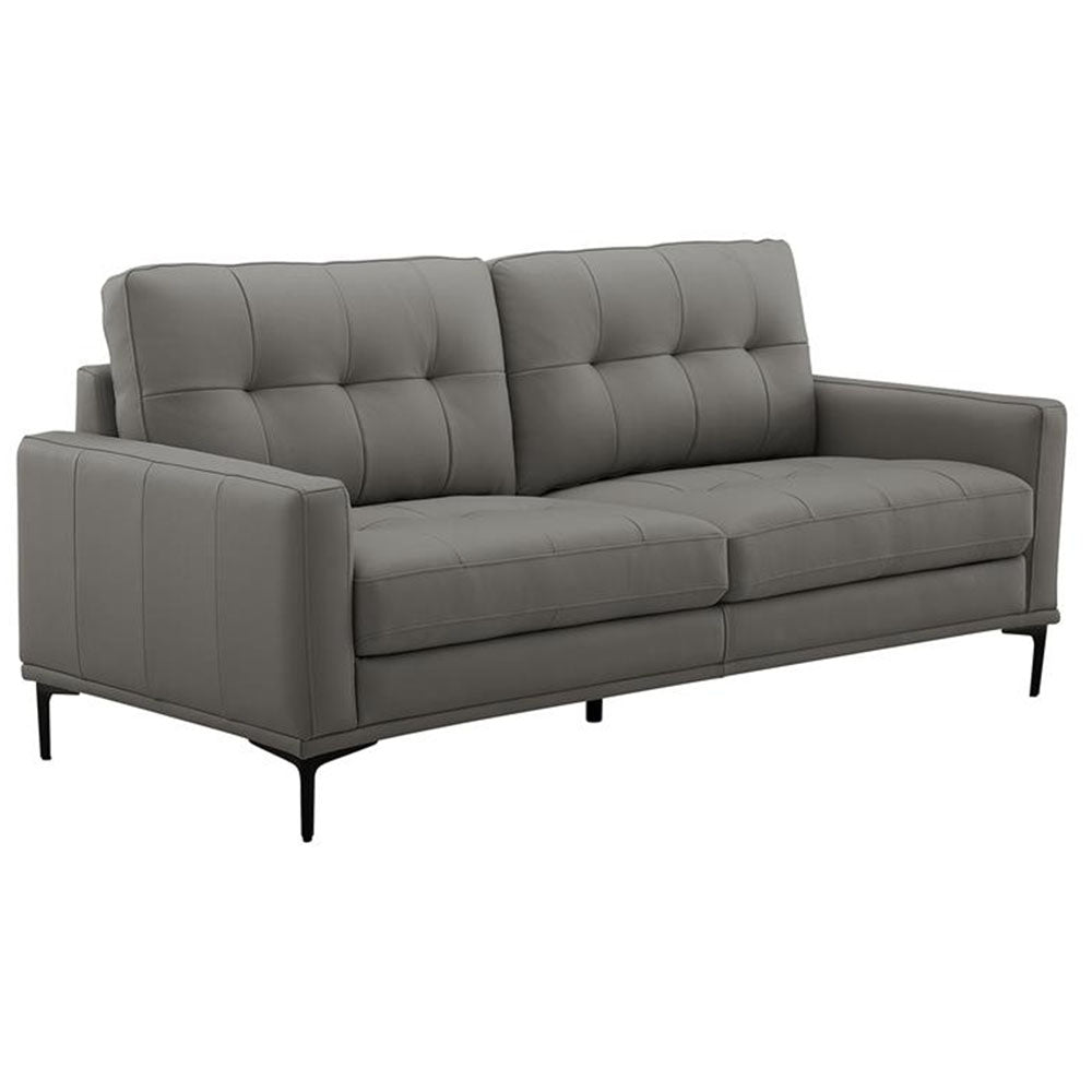 Prophet 3 Seater Leather Sofa - Storm