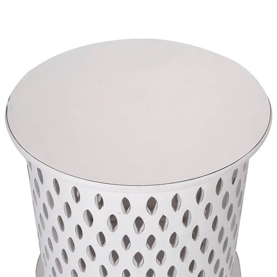Bahamas Round Side Table - Distressed White