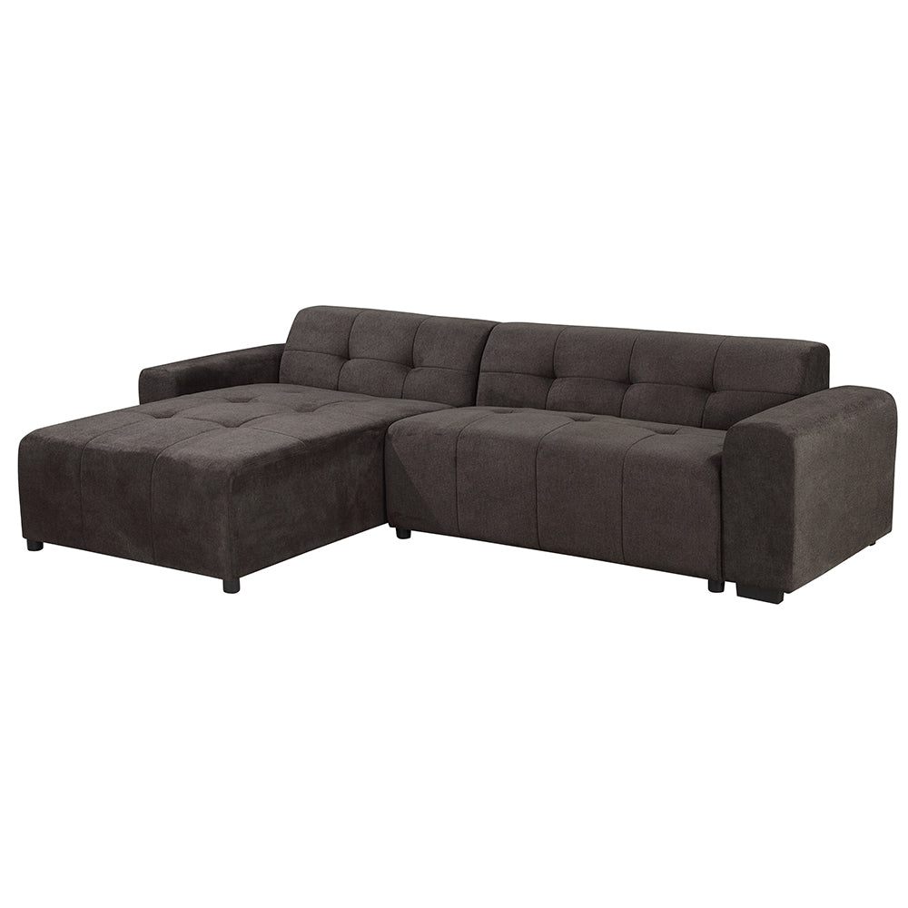 Harley 4 Seater Upholstered Sofa with Reversible Chaise - Coal