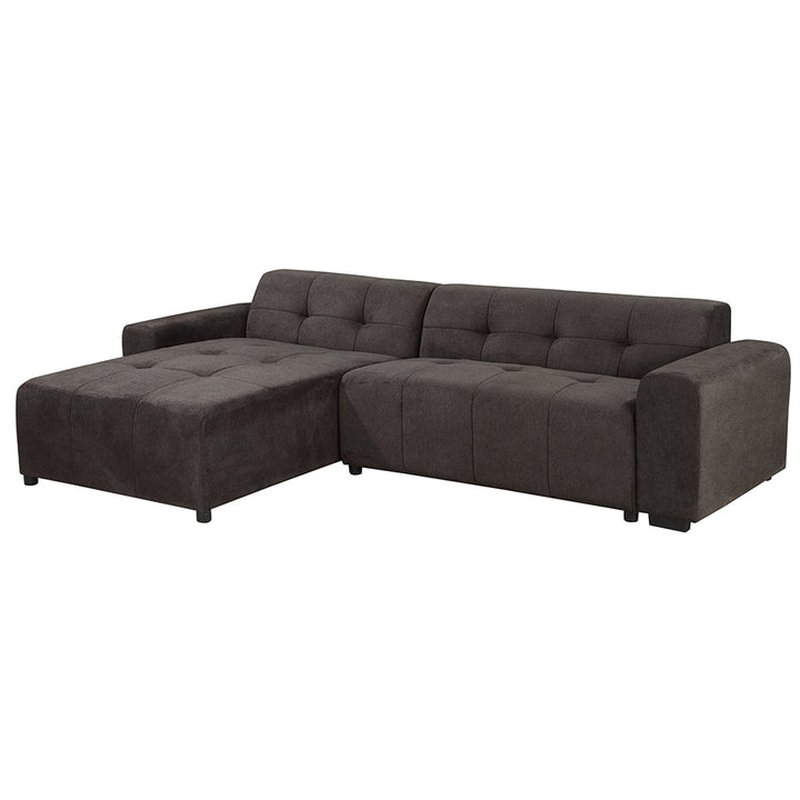 Harley 4 Seater Upholstered Sofa with Reversible Chaise - Coal