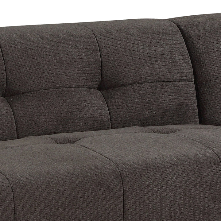 Harley 4 Seater Upholstered Sofa with Reversible Chaise - Coal