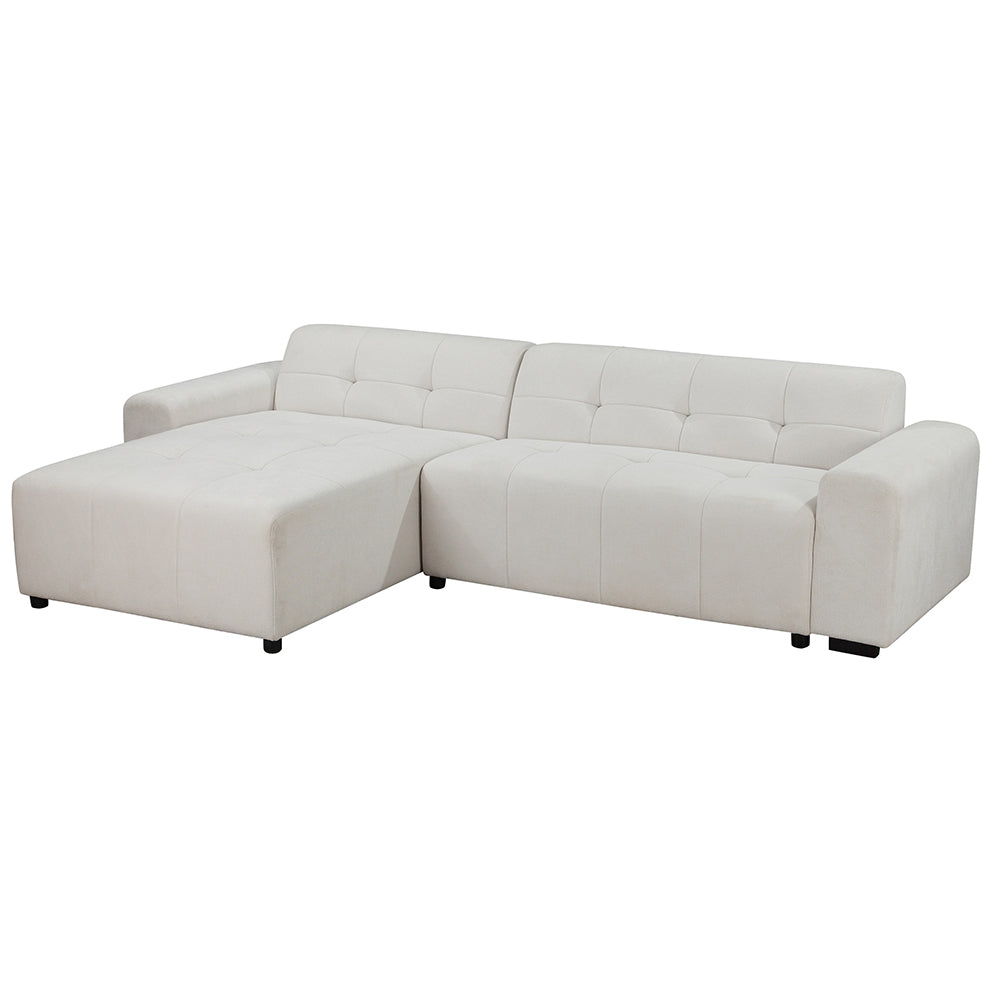 Harley 4 Seater Upholstered Sofa with Reversible Chaise - Natural