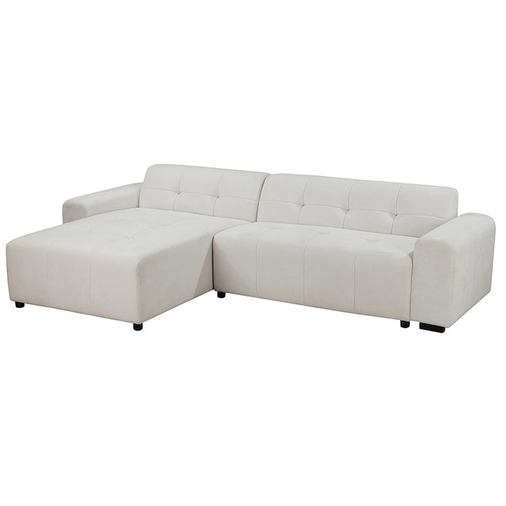 Harley 4 Seater Upholstered Sofa with Reversible Chaise - Natural