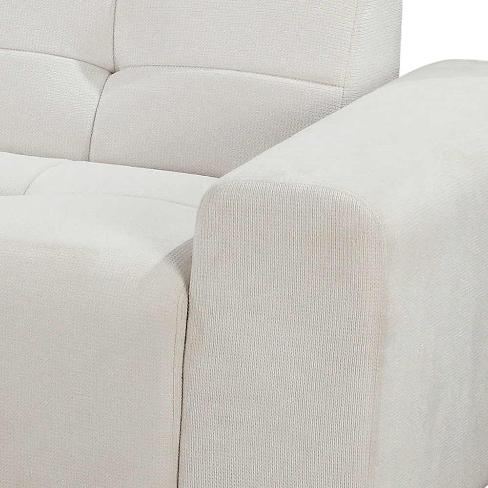 Harley 4 Seater Upholstered Sofa with Reversible Chaise - Natural