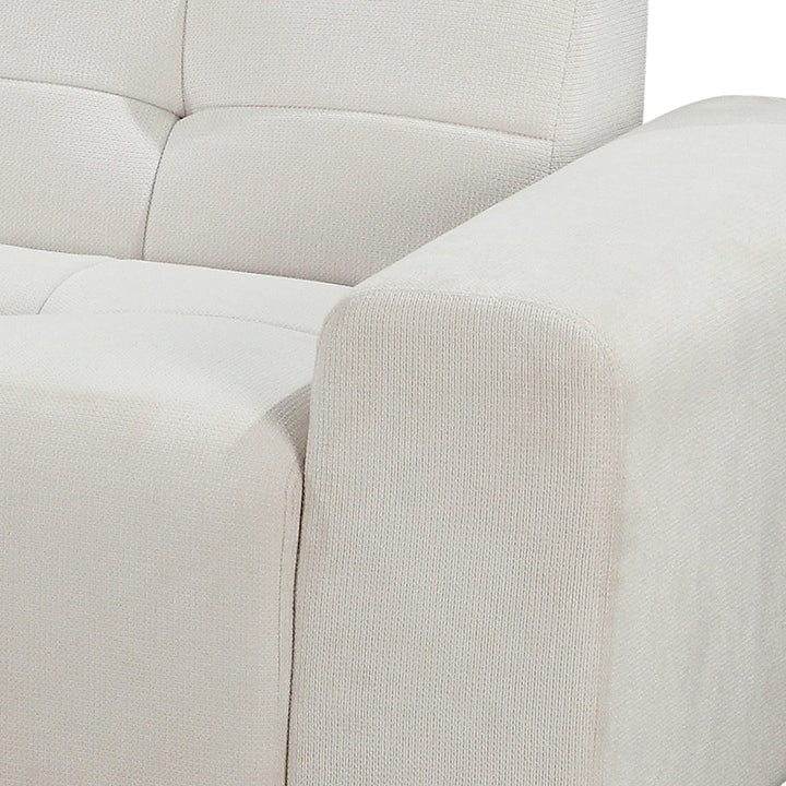 Harley 4 Seater Upholstered Sofa with Reversible Chaise - Natural