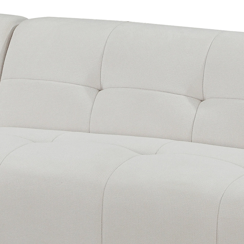 Harley 4 Seater Upholstered Sofa with Reversible Chaise - Natural
