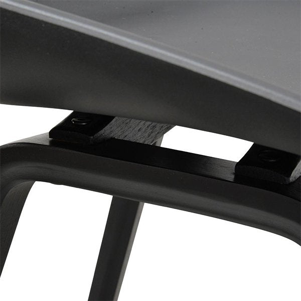 Rachel 65cm Plastic Seat Bar Stool - Black