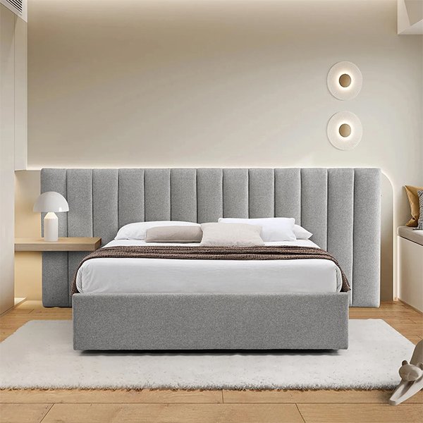 Ralph Wide Base King Bed Frame - Spec Grey