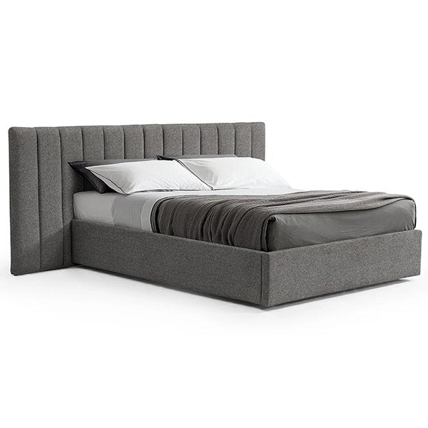 Ralph Wide Base Queen Bed Frame - Spec Charcoal