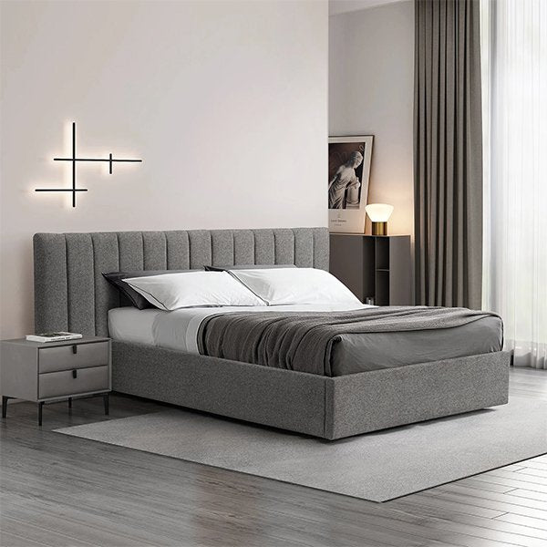 Ralph Wide Base Queen Bed Frame - Spec Charcoal