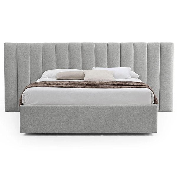 Ralph Wide Base Queen Bed Frame - Spec Grey
