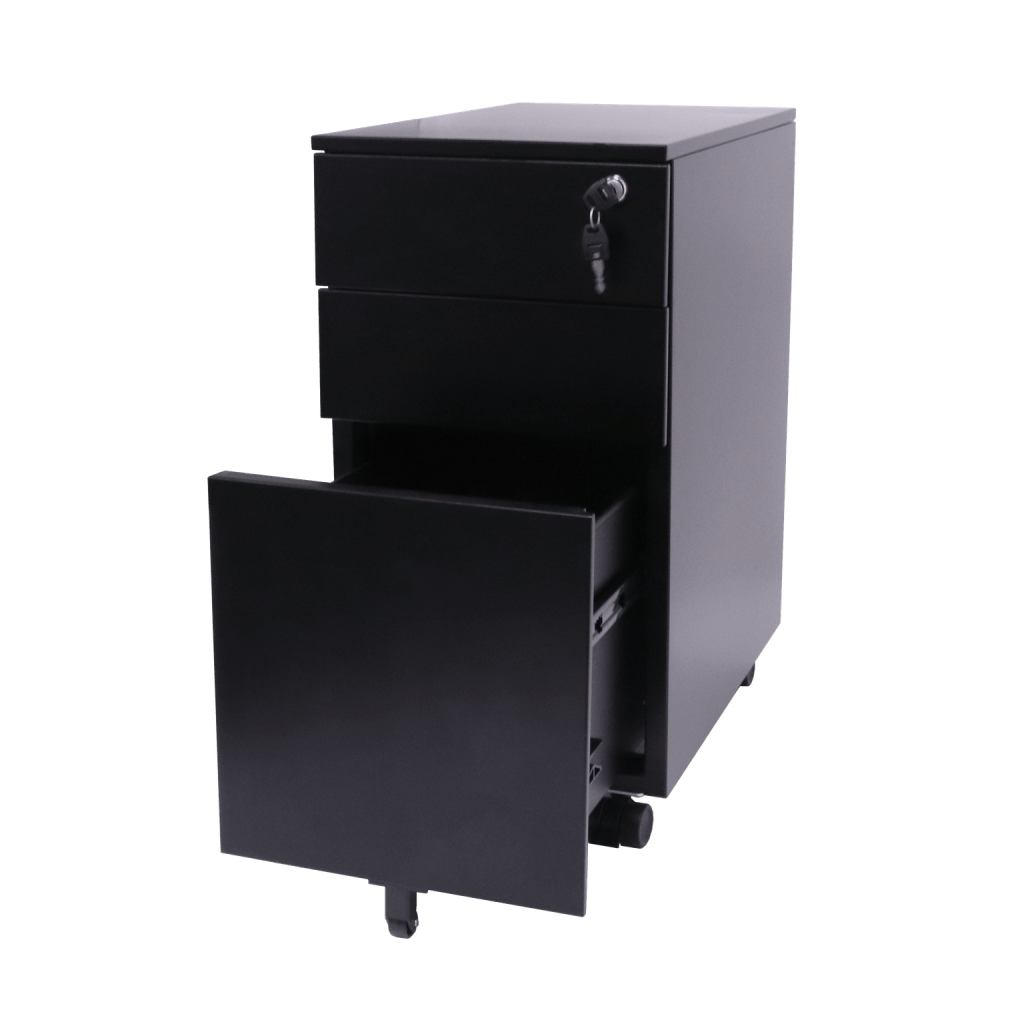 Rapidline 3 Drawer Slimline Metal Mobile Pedestal