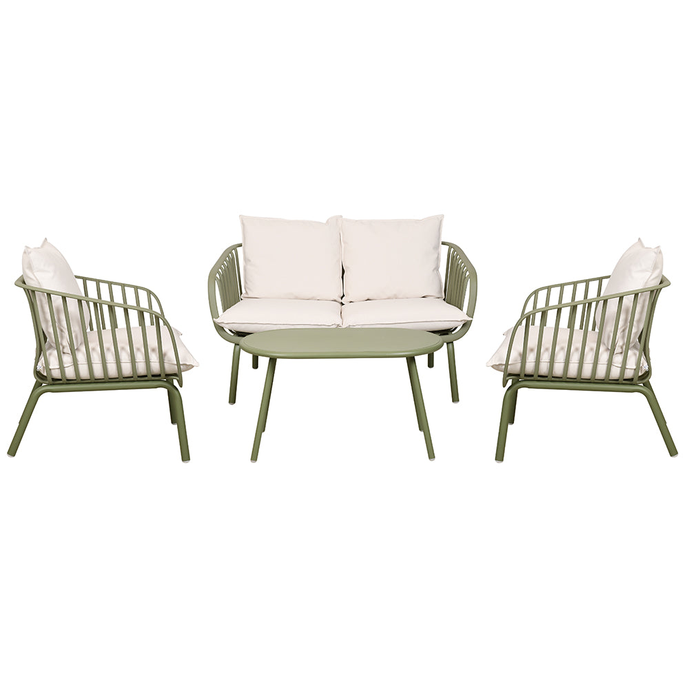 Ravona 4-Piece Outdoor Lounge Setting - Green
