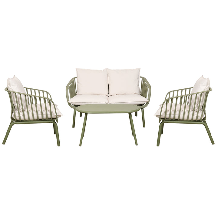 Ravona 4-Piece Outdoor Lounge Setting - Green