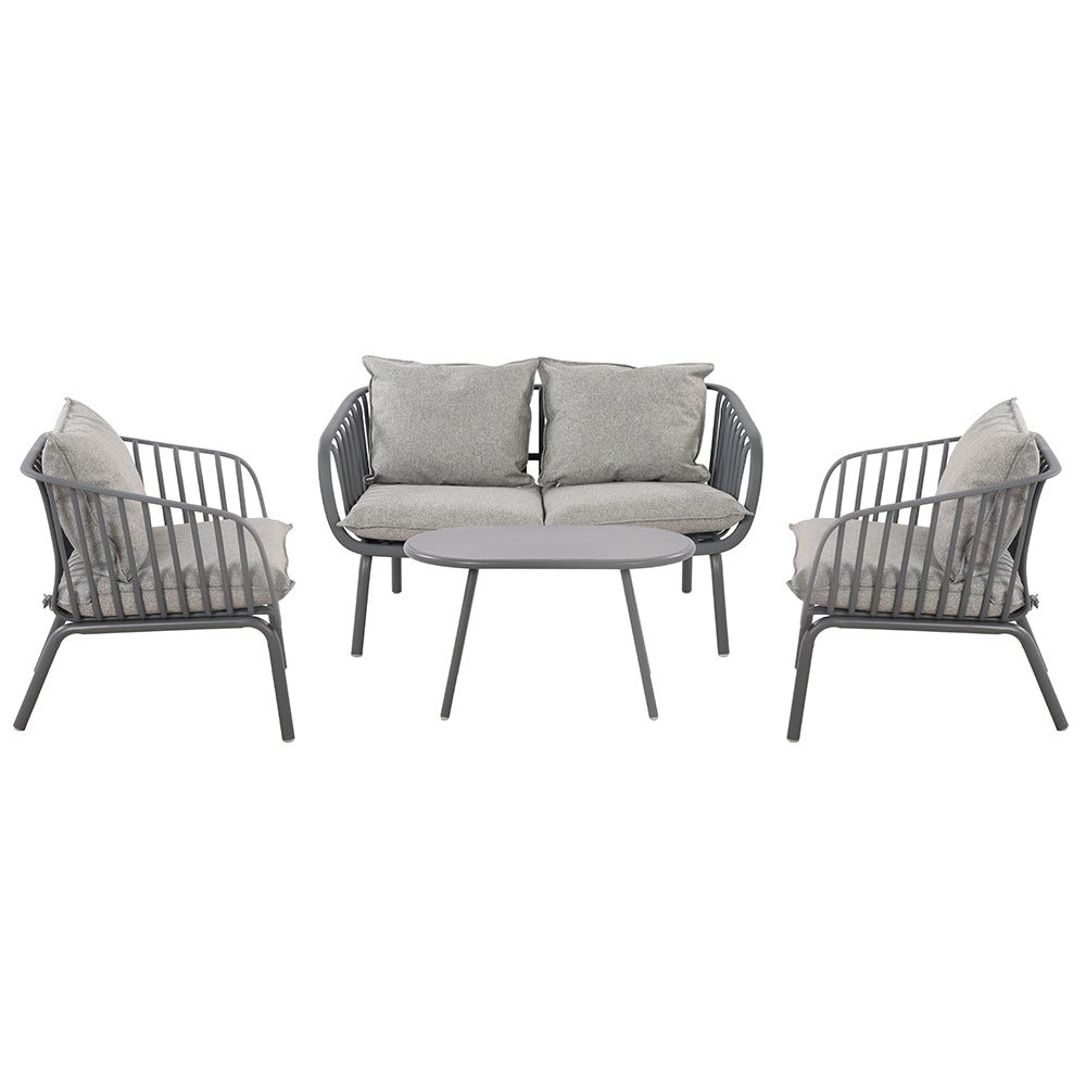 Ravona 4-Piece Outdoor Lounge Setting - Grey