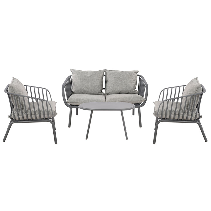 Ravona 4-Piece Outdoor Lounge Setting - Grey