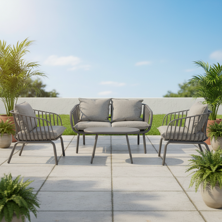 Ravona 4-Piece Outdoor Lounge Setting - Green