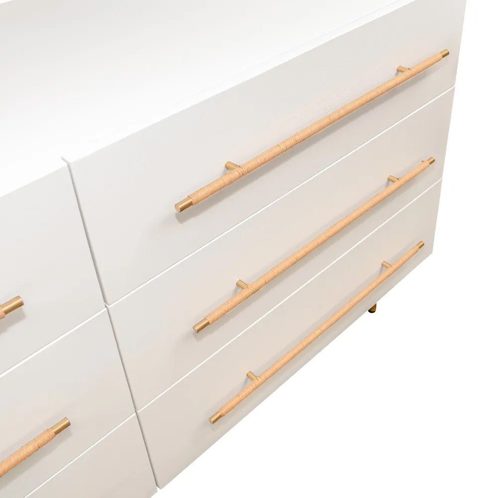 Retreat Oak 6 Drawer Chest - White