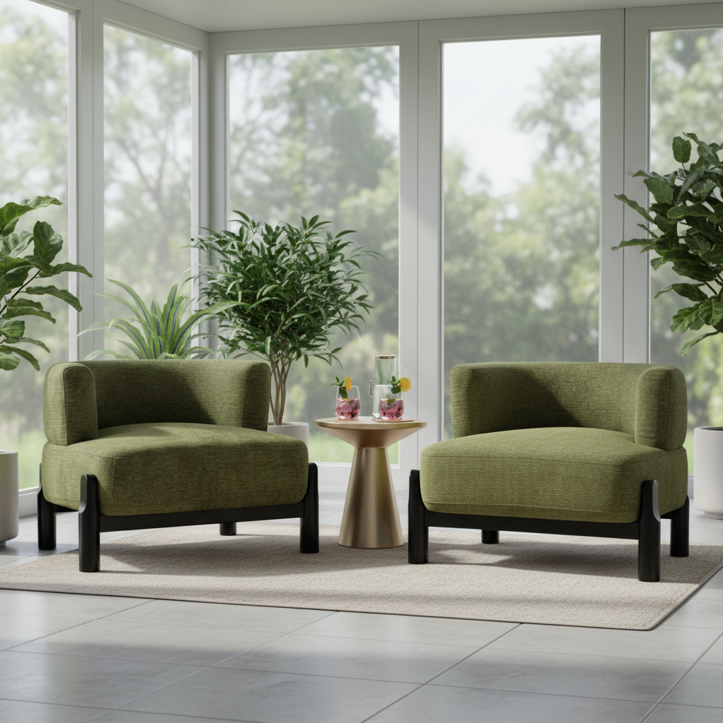 Richmond Occasional Chair - Olive Chenille