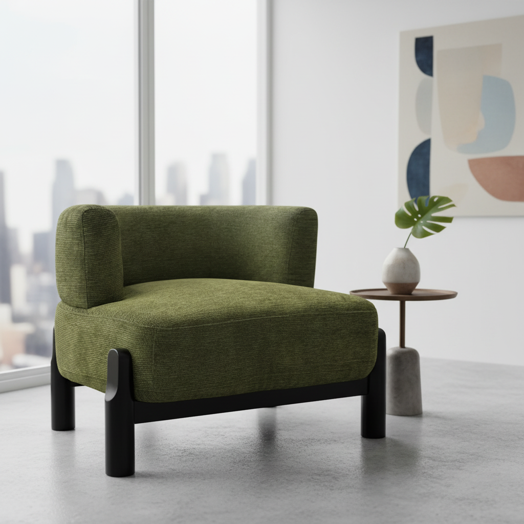 Richmond Occasional Chair - Olive Chenille