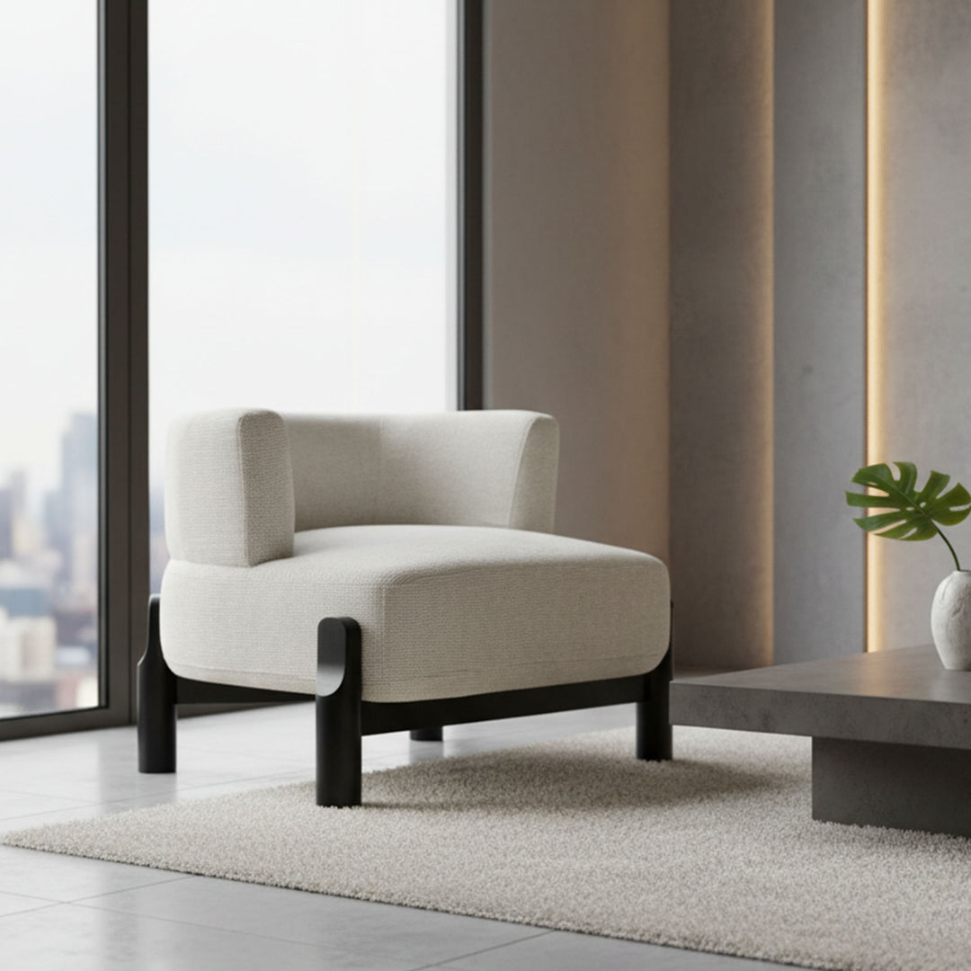 Richmond Occasional Chair - White Chenille