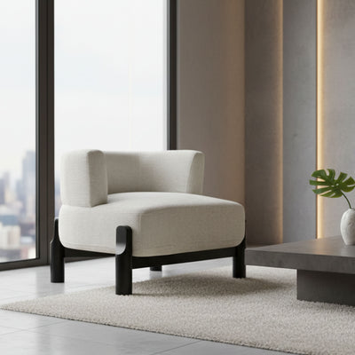 Richmond Occasional Chair - White Chenille