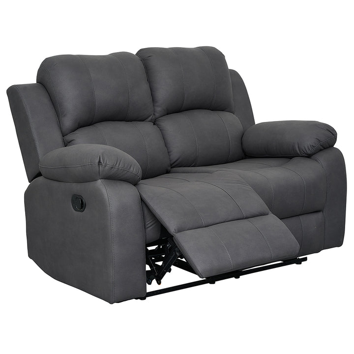 Rivoire 2 Seater Manual Recliner Sofa - Charcoal