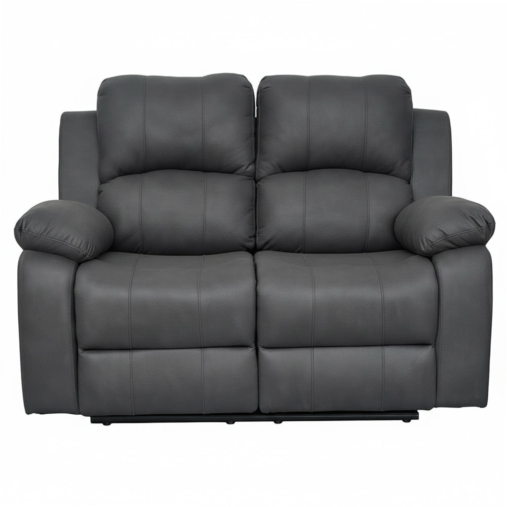 Rivoire 2 Seater Manual Recliner Sofa - Charcoal