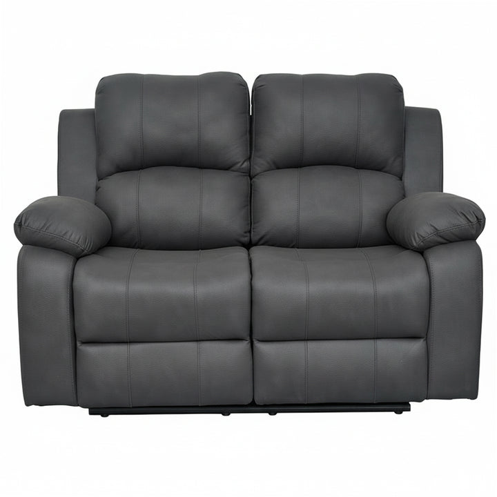 Rivoire 2 Seater Manual Recliner Sofa - Charcoal