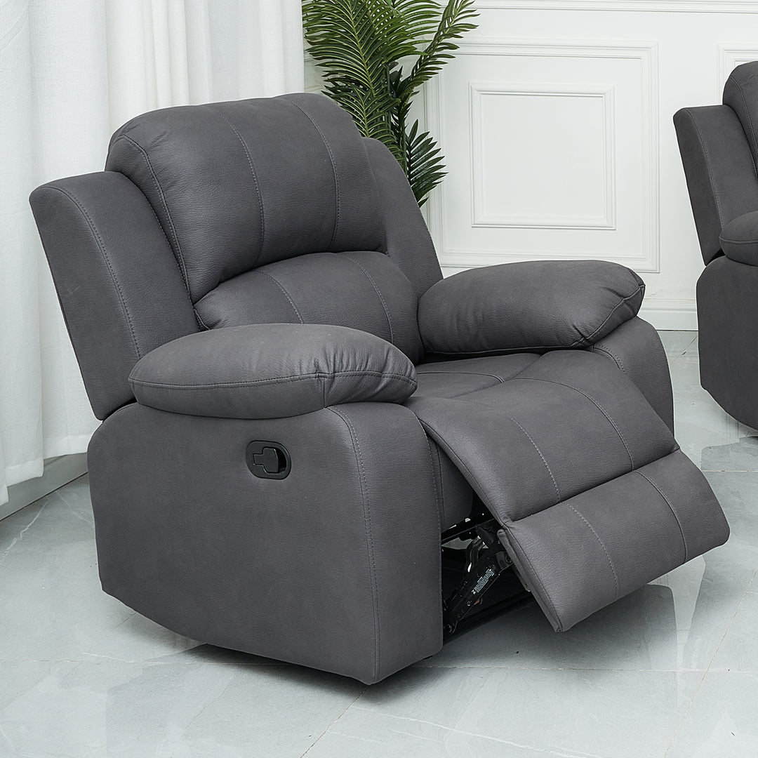 Rivoire Manual Recliner Armchair - Charcoal