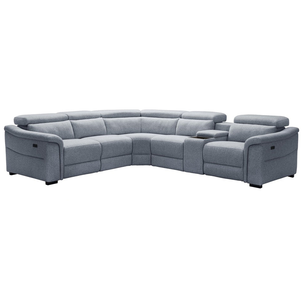 Robertson Fabric Corner Recliner Sofa - Grey