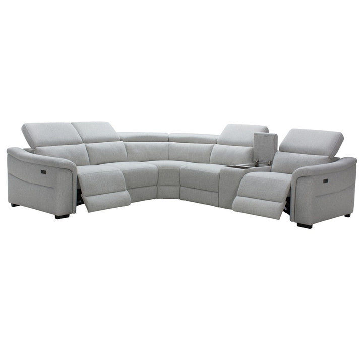 Robertson Fabric Corner Recliner Sofa - Light Grey