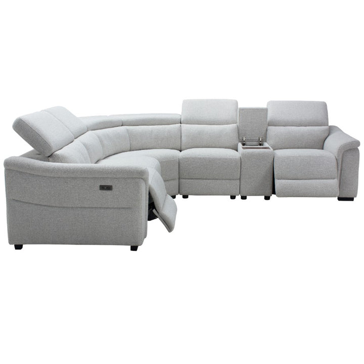 Robertson Fabric Corner Recliner Sofa - Light Grey