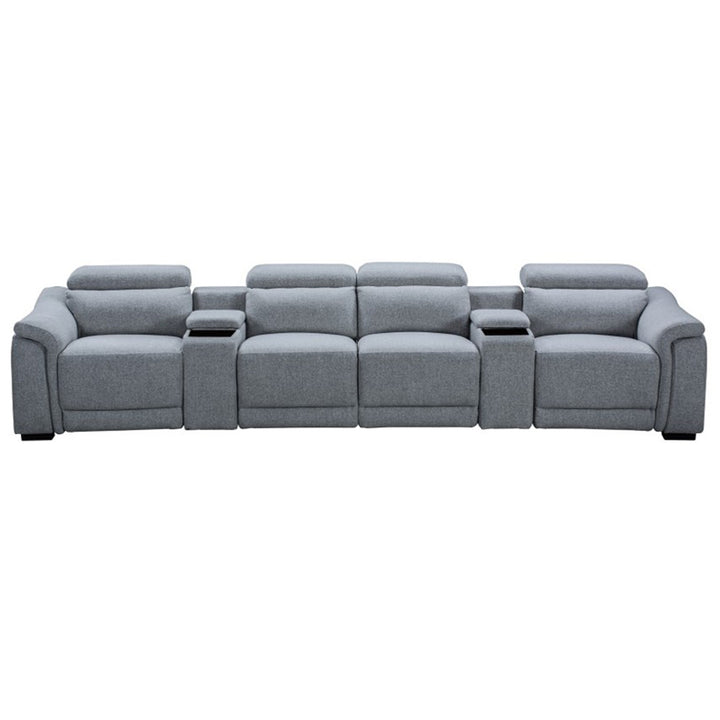 Robertson Fabric Recliner Home Theatre Sofa - Grey