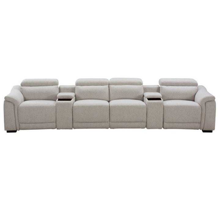 Robertson Fabric Recliner Home Theatre Sofa - Light Grey