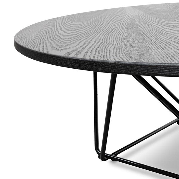 Robin 100cm Round Coffee Table - Black