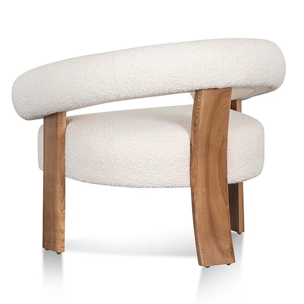 Romana Armchair - Ivory White Boucle