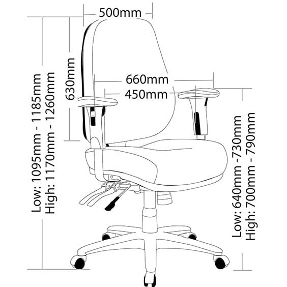 Rover High Back Leather Ergonomic Office Chair