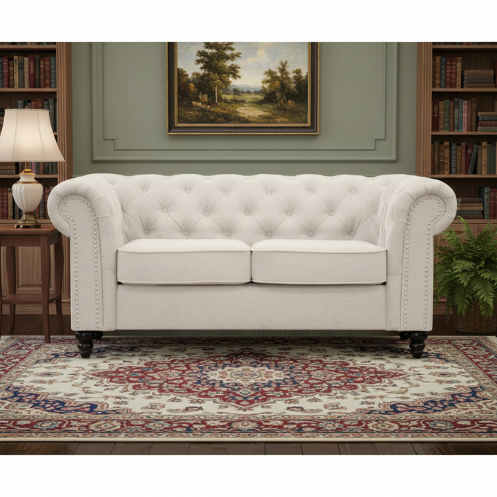 Royale Chesterfield 2 Seater Fabric Sofa