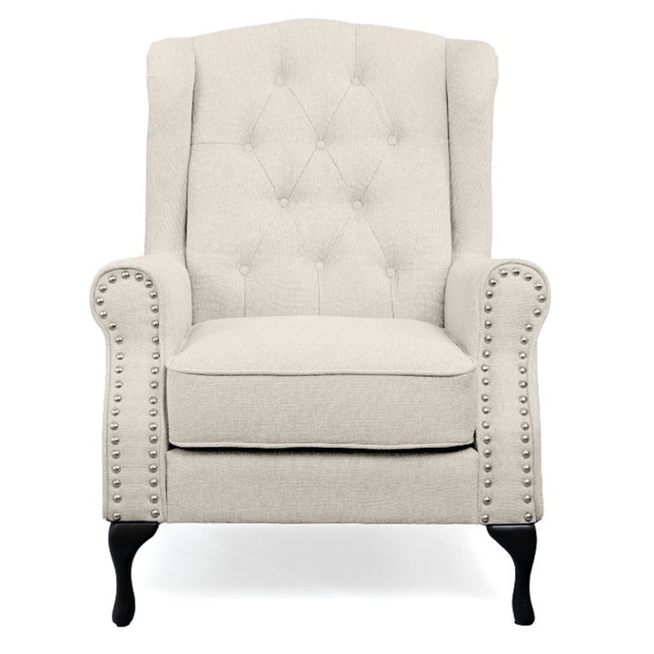 Royale Chesterfield Fabric Wing Chair