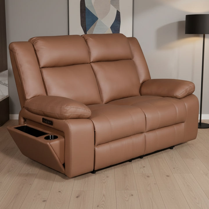 Rozelle 2 Seater Recliner Sofa - Tan