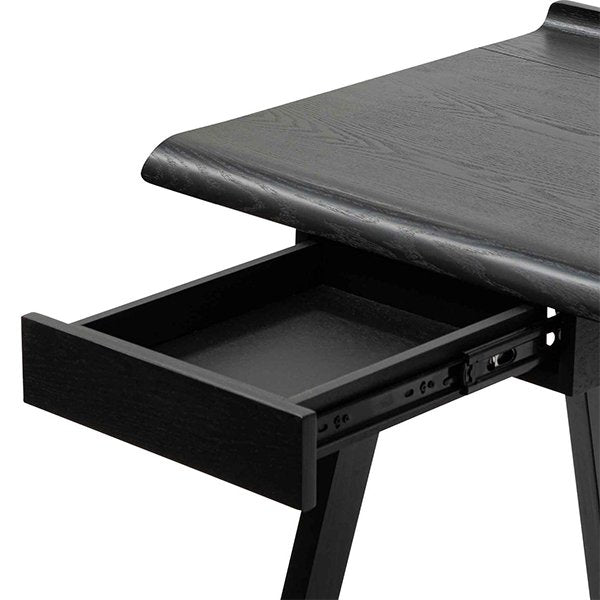 Ruban Wooden Home Office Desk - Black