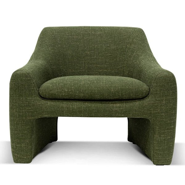 Rubin Fabric Armchair - Khaki Green