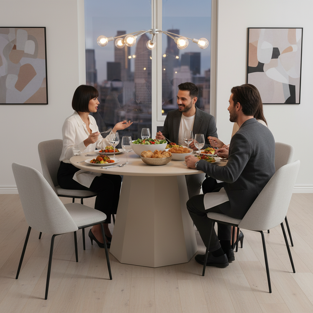 Ruddy 120cm Dining Table - Putty