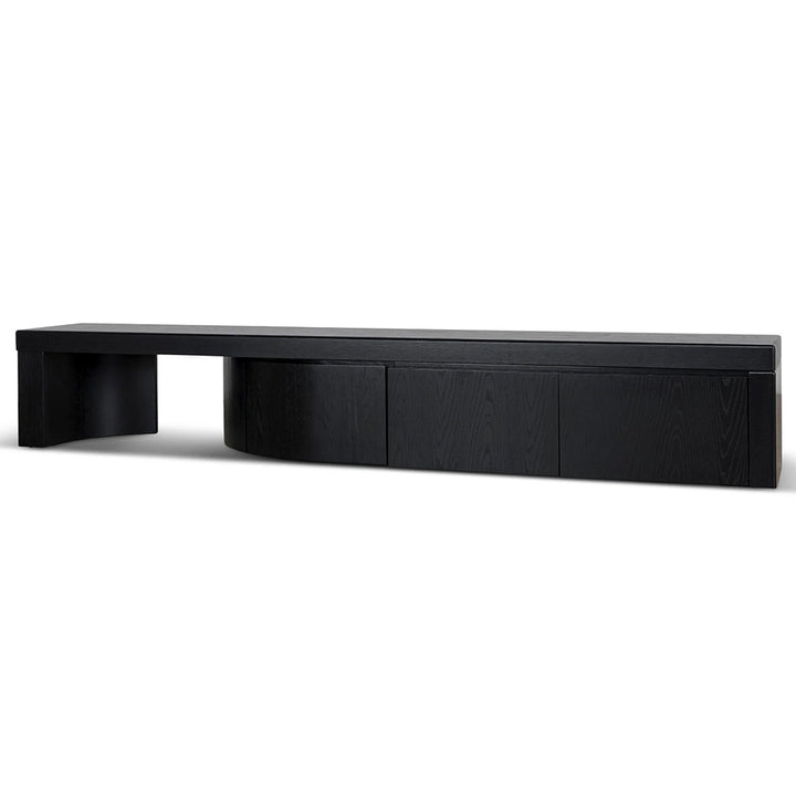 Ruvo Extendable TV Entertainment Unit - Black Oak