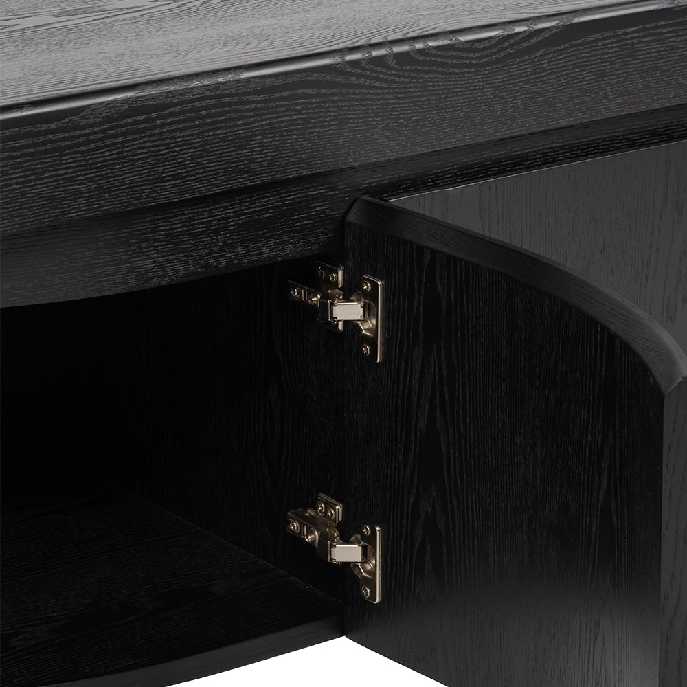 Ruvo Extendable TV Entertainment Unit - Black Oak