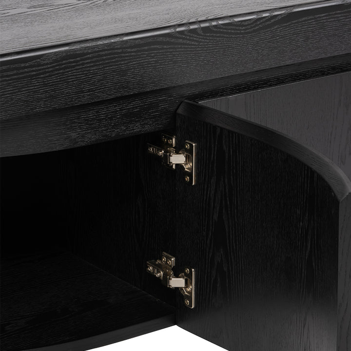 Ruvo Extendable TV Entertainment Unit - Black Oak