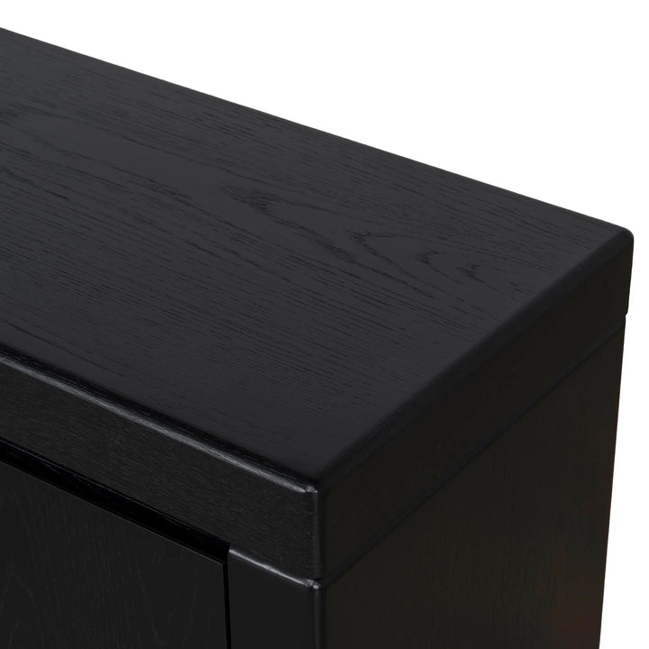 Ruvo Extendable TV Entertainment Unit - Black Oak