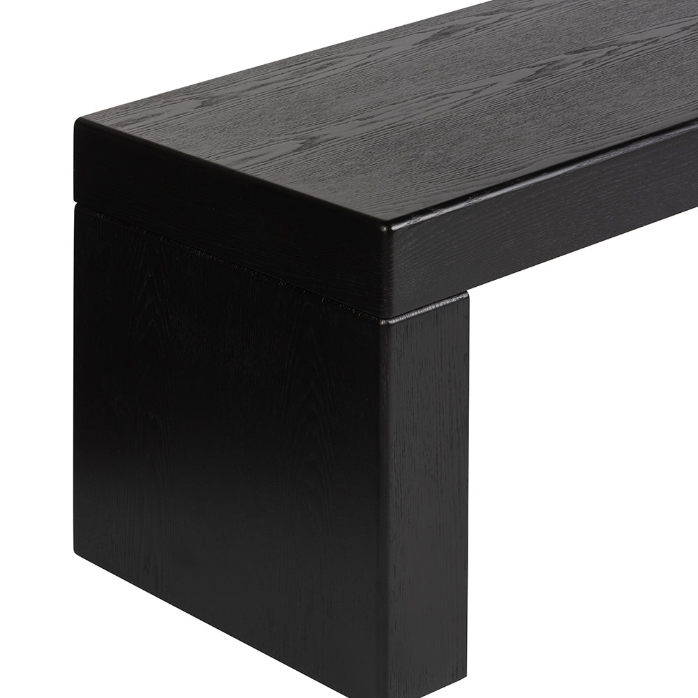 Ruvo Extendable TV Entertainment Unit - Black Oak