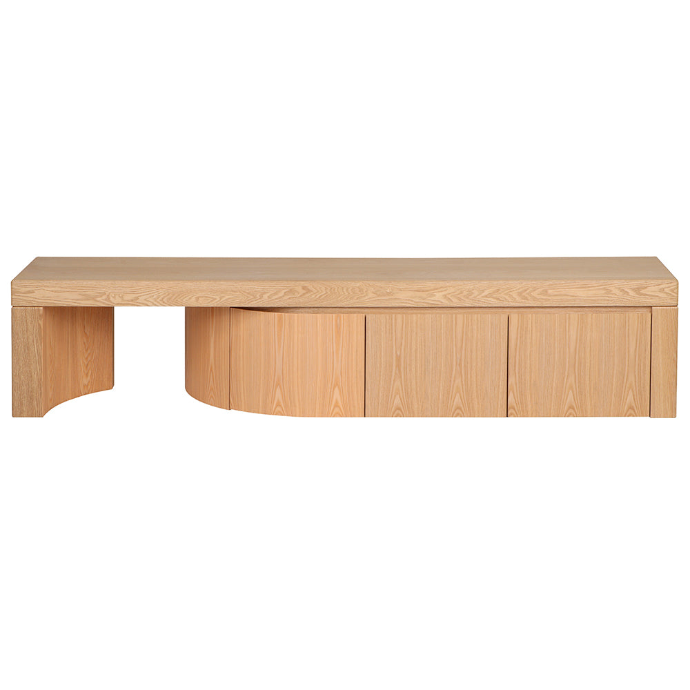 Ruvo Extendable TV Entertainment Unit - Natural Oak
